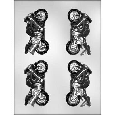 3-D MOTORCYCLE Chocolate Candy Mold -- Moto Racing Motorbike Motor Sport Biker
