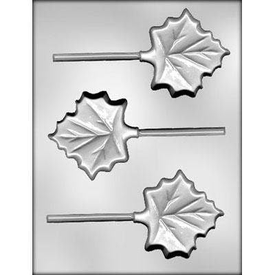 MAPLE LEAF Sucker Lolly Chocolate Candy Mold -- Maple Tree Canada Leaves Craft Supply