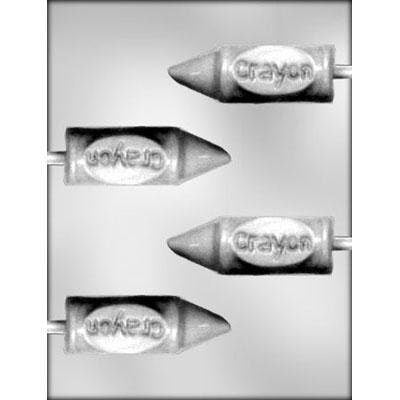 GIANT CRAYON Sucker Lolly Chocolate Candy Mold -- Crayon Sucker Mold School Kids Craft Supply