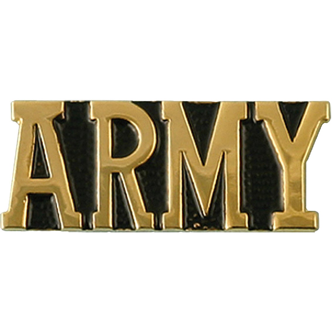 ARMY Text Lapel Pin - 1.15 Inch - United States Army Enamel Pin for Backpack Tie Shirt Trading Button Pinback Craft Supply