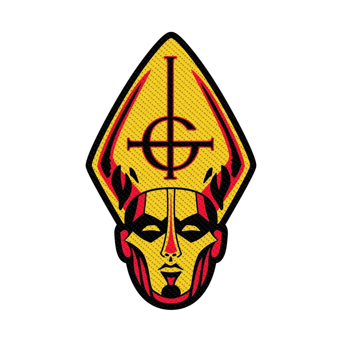 GHOST Papa Head Patch - 3x4 Inch - Swedish Rock Band Embroidered Patch Applique Craft Supply - Officially Licensed