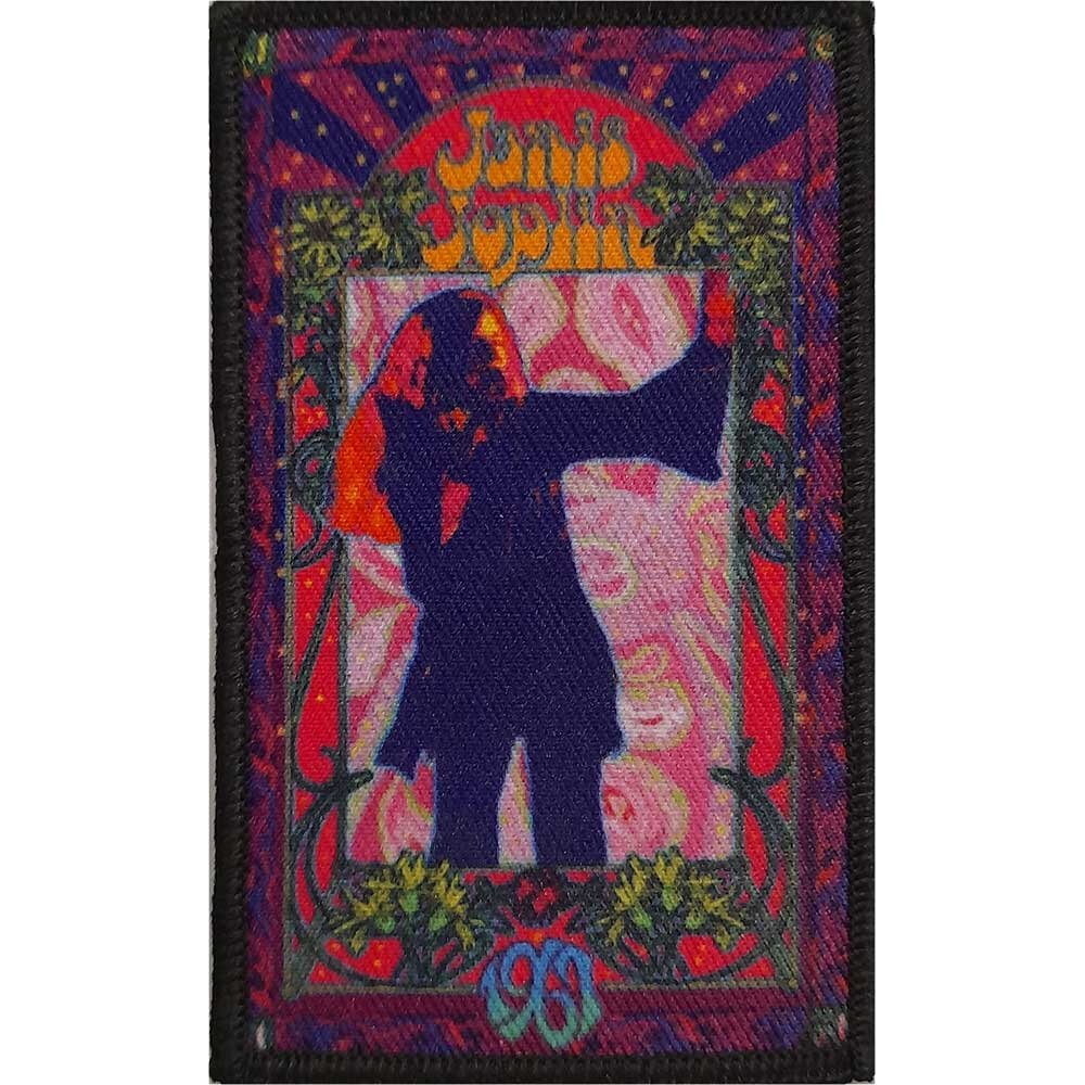 JANIS JOPLIN Floral Flame Patch - 2.25x4 Inch - Legendary Singer Songwriter Embroidered Patch Applique Craft Supply - Officially Licensed