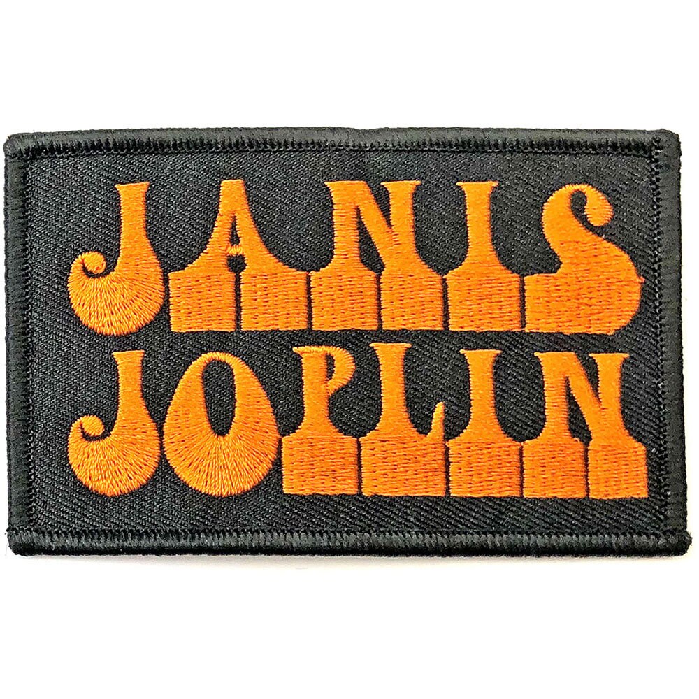 JANIS JOPLIN Orange Logo Patch - 2.5x4 Inch - Legendary Singer Songwriter Embroidered Patch Applique Craft Supply - Officially Licensed