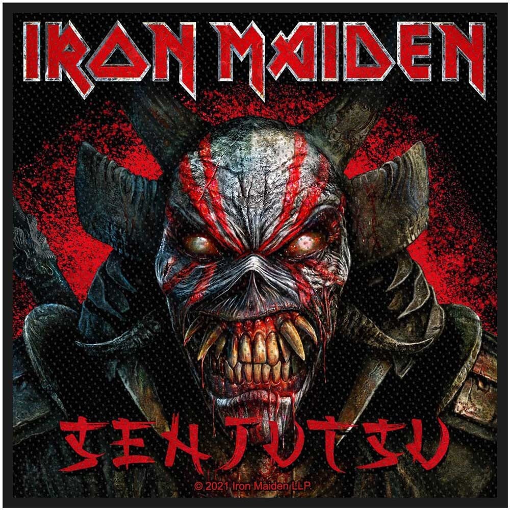 IRON MAIDEN Senjutsu Back Cover Patch - 4x4 Inch - Heavy Metal Band Album Embroidered Patch Applique Craft Supply - Officially Licensed