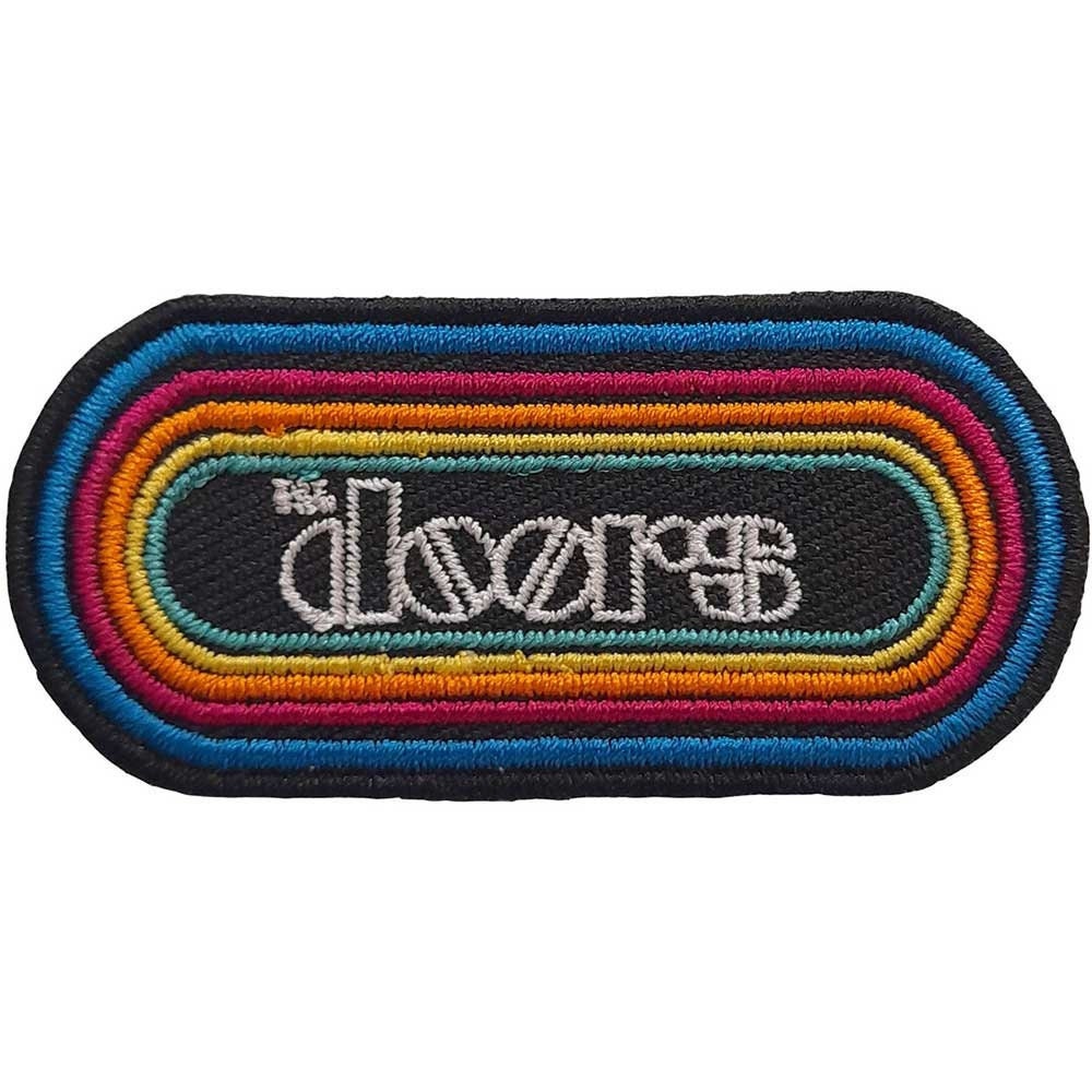 THE DOORS Rainbow Patch - 4x1.8 Inch - Doors Kmet Rock Band Jim Morrison Embroidered Patch Applique Craft Supply - Officially Licensed