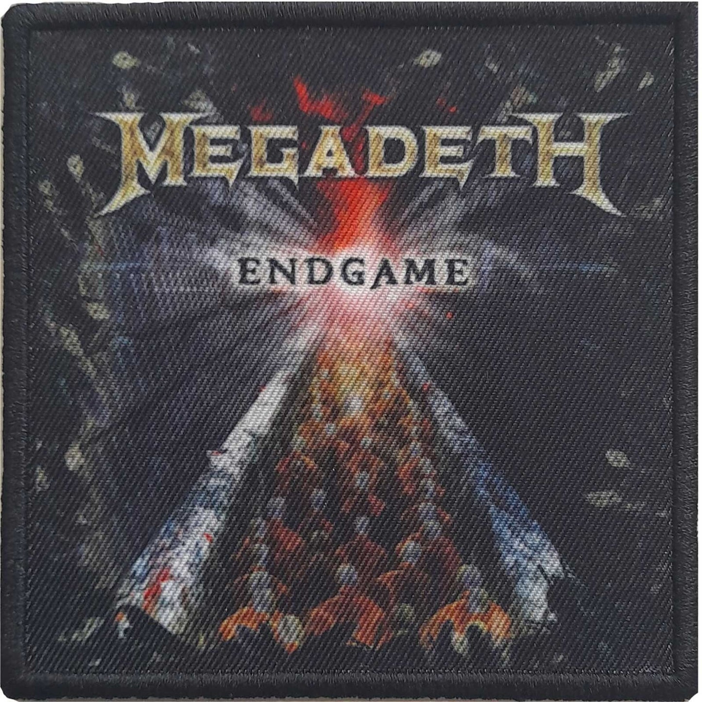 MEGADETH Patch - 3.5x3.5 Inch - Megadeth End Game Thrash Metal Band Logo Embroidered Patch Applique Craft Supply - Officially Licensed