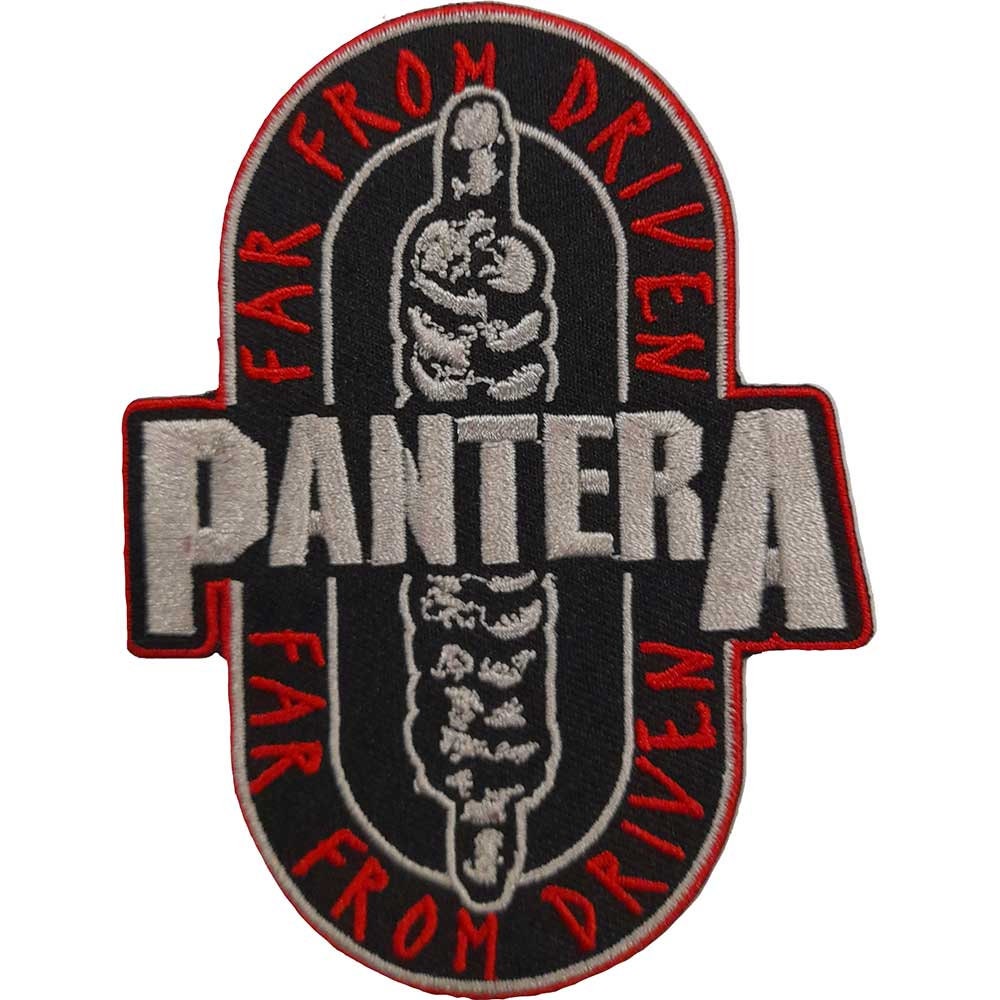 PANTERA Patch - 3.25x4.25 Inch - Pantera Far From Driven Heavy Metal Band Embroidered Patch Applique Craft Supply - Officially Licensed