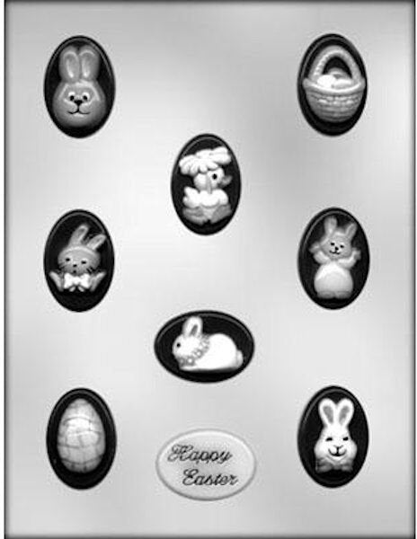 EASTER ASSORTMENT Mints Chocolate Candy Mold -- Happy Easter Chick Egg Easter Bunny God Church Jesus Easter Basket Craft Supply