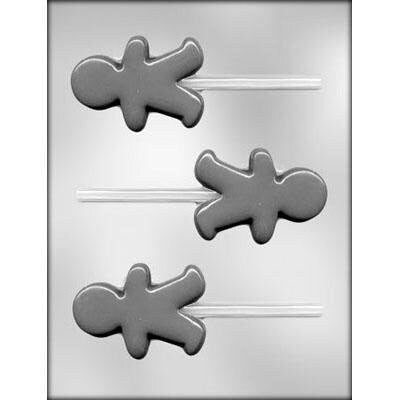 GINGERBREAD BOY Plain Sucker Lolly Chocolate Candy Mold -- Christmas Cookie Candy Chocolate Candy Mold Craft Supply