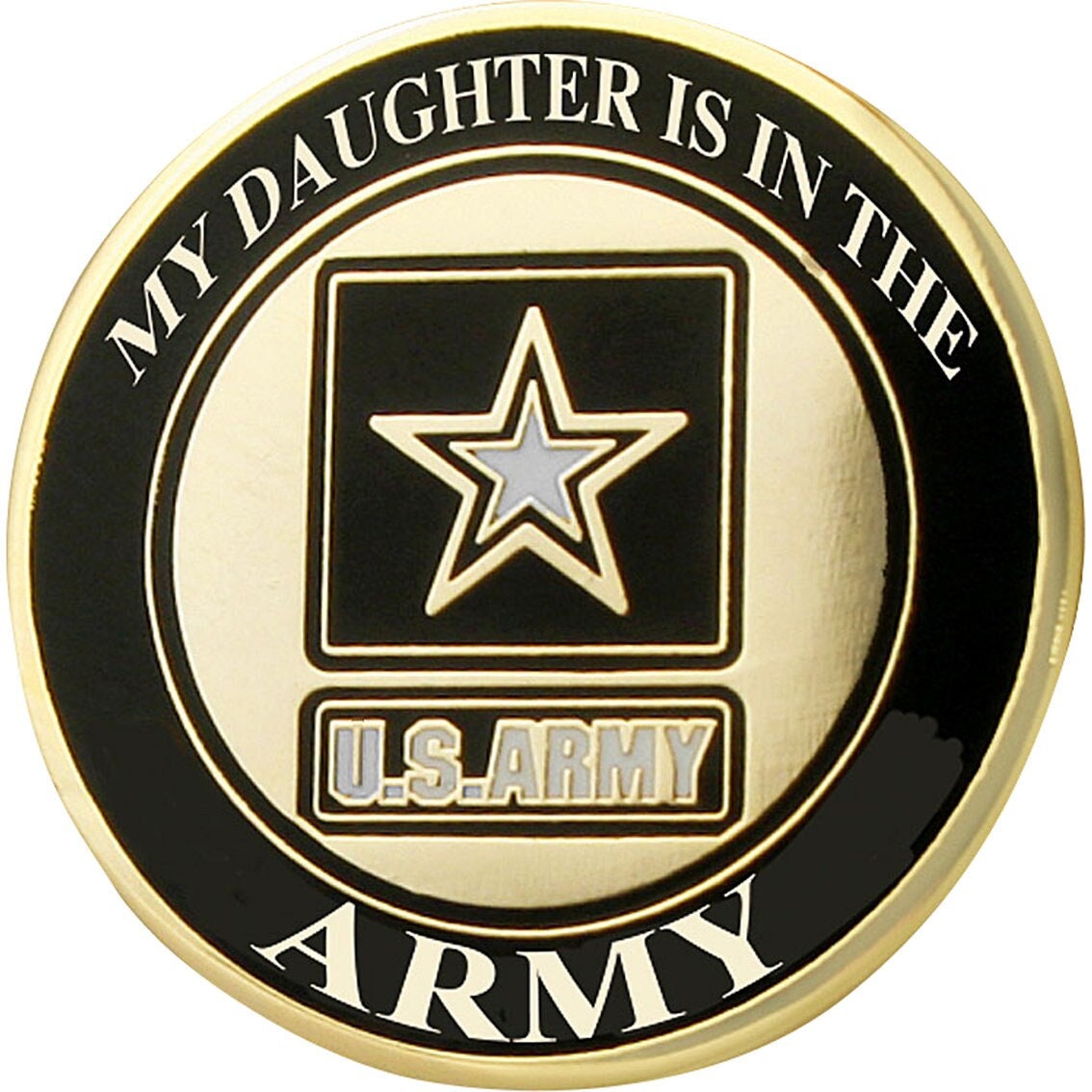 My Daughter Is In The Army Lapel Pin - 0.75 Inch - Army Proud Parent Enamel Pin for Backpack Tie Shirt Trading Button Pinback Craft Supply