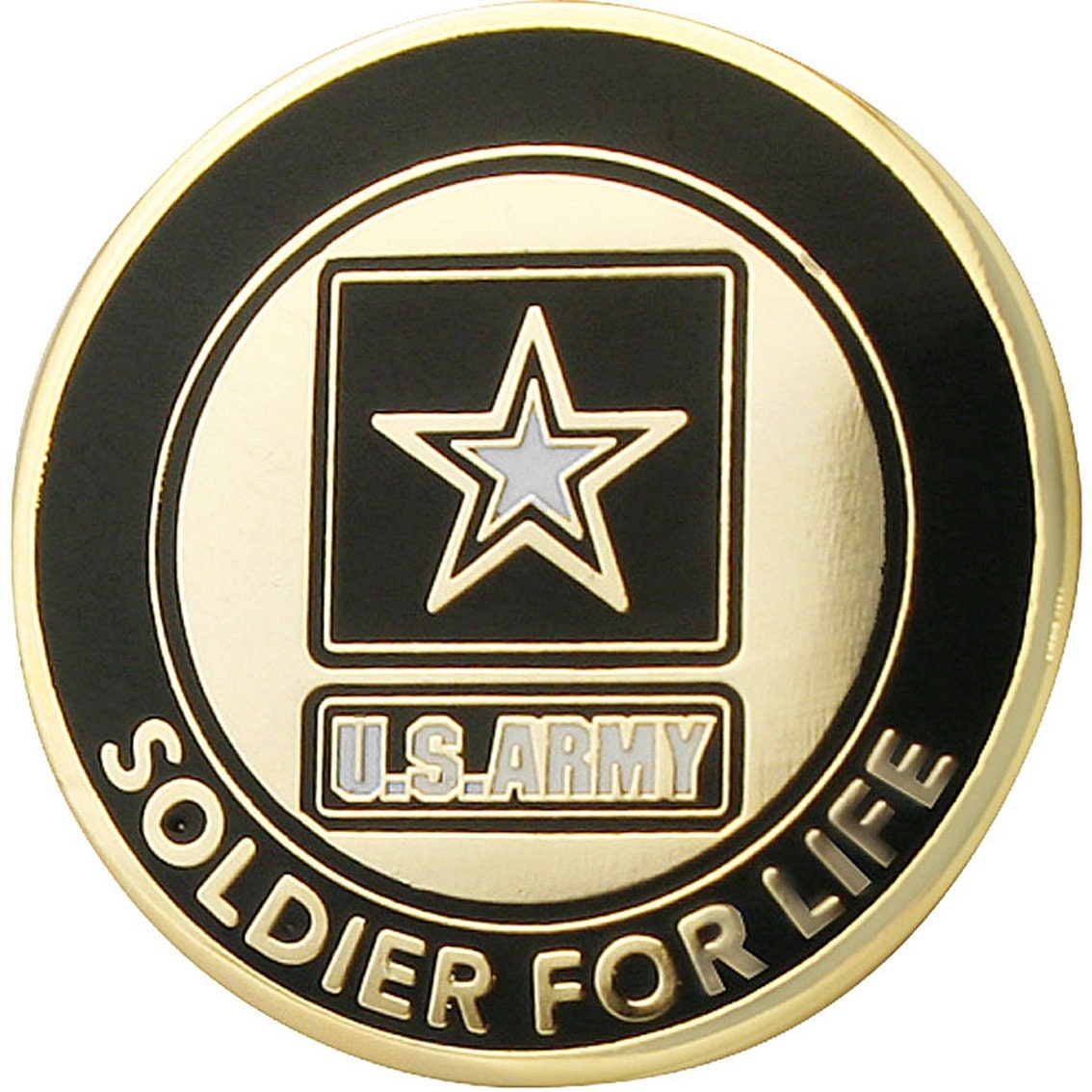 US Army Star Solider For Life Lapel Pin - 1 Inch - United States Army Enamel Pin for Backpack Tie Shirt Trading Button Pinback Craft Supply