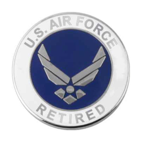 AIR FORCE Symbol Retired Lapel Pin - 0.75 Inch - United States Air Force USAF Enamel Pin Backpack Shirt Trading Button Pinback Craft Supply