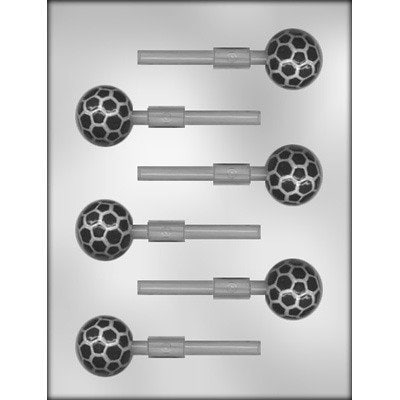 SOCCER BALL Sucker Chocolate Candy Mold -- Soccer Ball Player Field Lolly Craft Supply