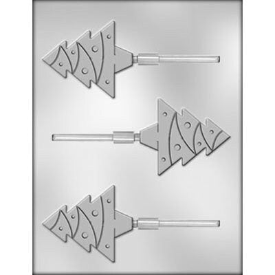 CHRISTMAS TREE Sucker Chocolate Candy Mold -- Christmas Lights Holiday Holiday Tree Pine Lolly Lollipop Craft Supply