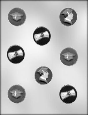 GRADUATION MINT ASSORTMENT Chocolate Candy Mold -- Plants Daisy Flower Floral Craft Supply
