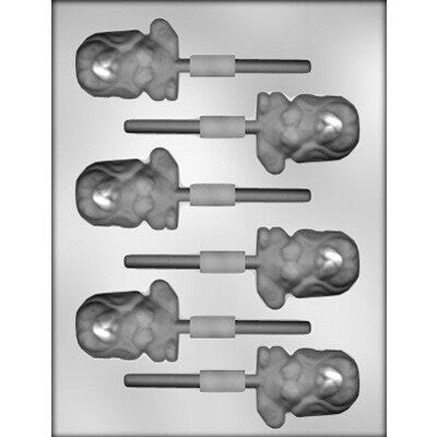 BEGGING HOUND DOG Sucker Chocolate Candy Mold -- Dog Breed Pet Animal Lolly Lollipop Craft Supply