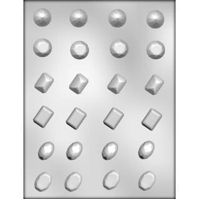 FACETED JEWELS Chocolate Candy Mold -- Jewels Gems Precious Stones Pieces Craft Supply